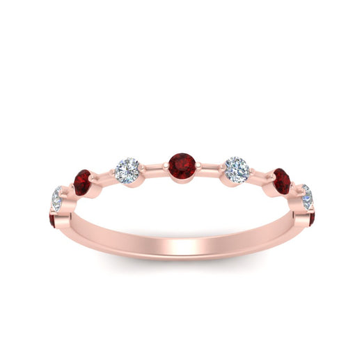 Thin Spaced Out Stack Wedding Band
