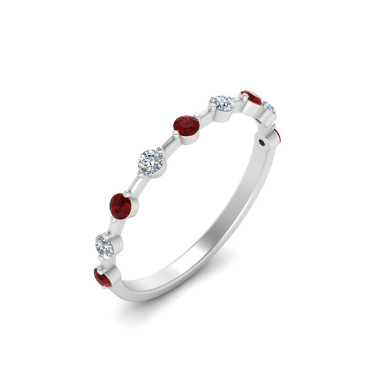 Thin Spaced Out Stack Wedding Band