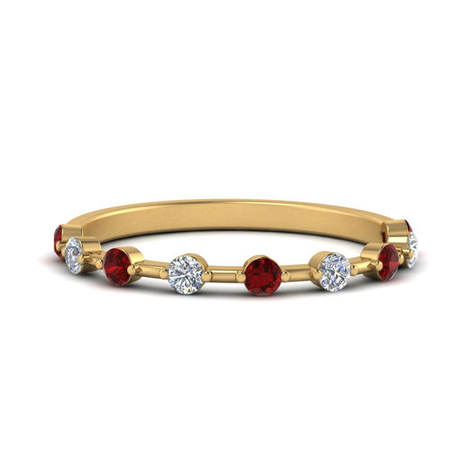 Thin Spaced Out Stack Wedding Band