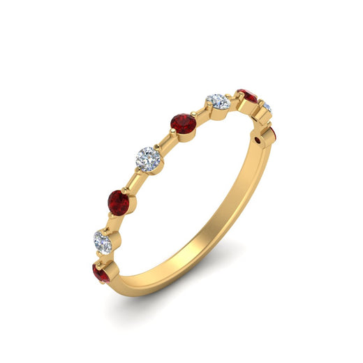 Thin Spaced Out Stack Wedding Band