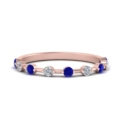 Thin Spaced Out Stack Wedding Band