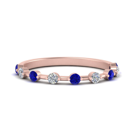 Thin Spaced Out Stack Wedding Band