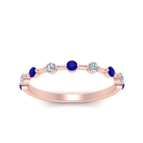 Thin Spaced Out Stack Wedding Band