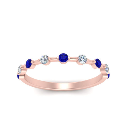Thin Spaced Out Stack Wedding Band