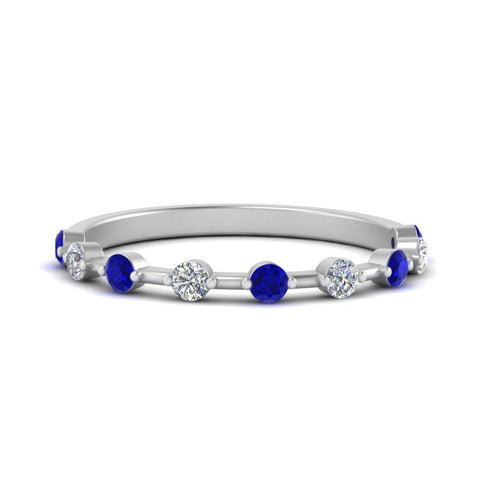 Thin Spaced Out Stack Wedding Band