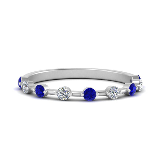 Thin Spaced Out Stack Wedding Band