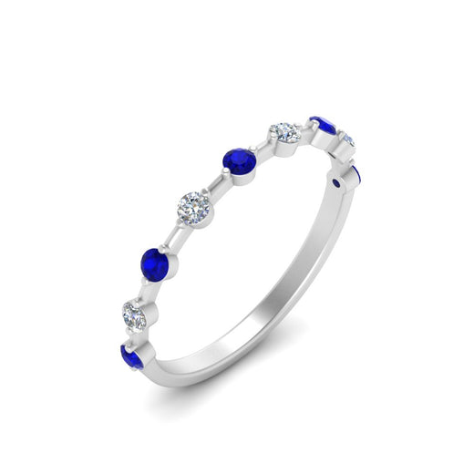 Thin Spaced Out Stack Wedding Band