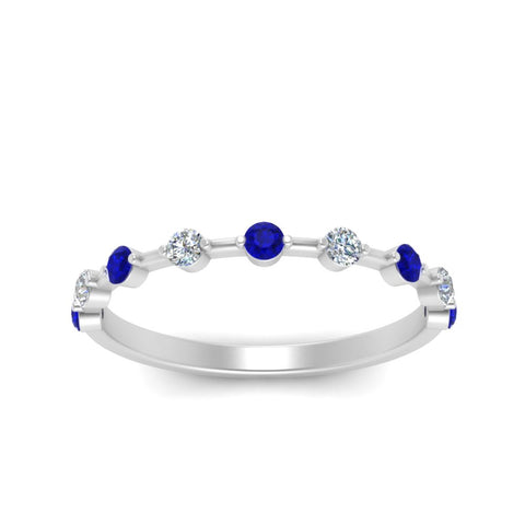 Thin Spaced Out Stack Wedding Band