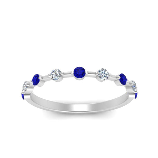 Thin Spaced Out Stack Wedding Band