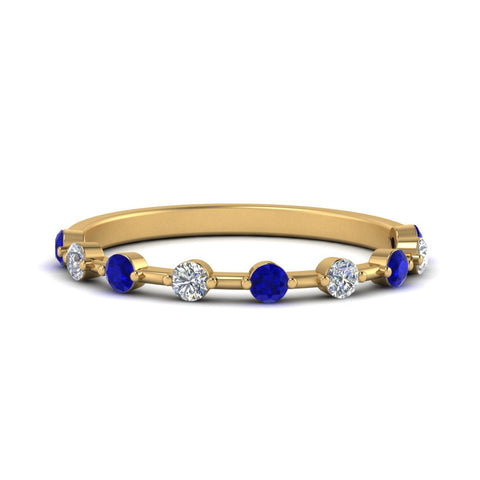 Thin Spaced Out Stack Wedding Band