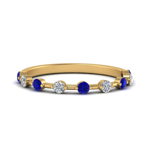 Thin Spaced Out Stack Wedding Band