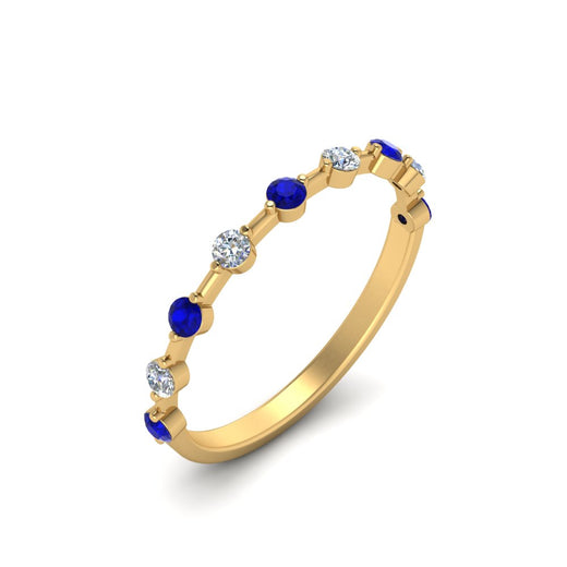 Thin Spaced Out Stack Wedding Band