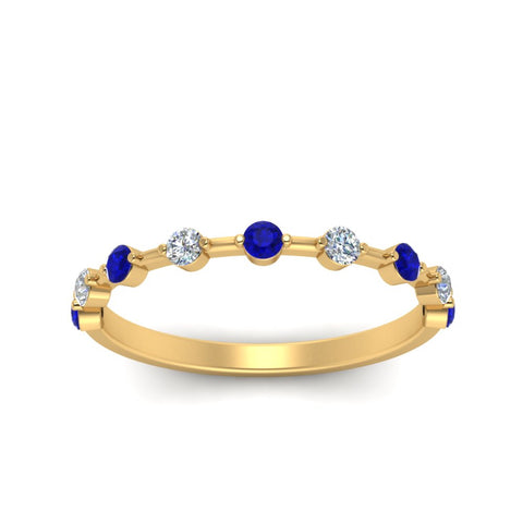 Thin Spaced Out Stack Wedding Band