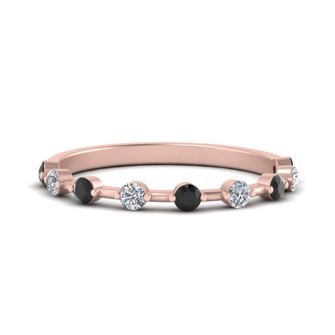 Thin Spaced Out Stack Wedding Band