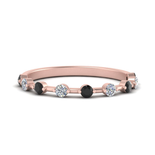 Thin Spaced Out Stack Wedding Band