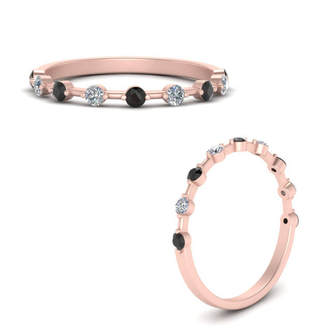 Thin Spaced Out Stack Wedding Band