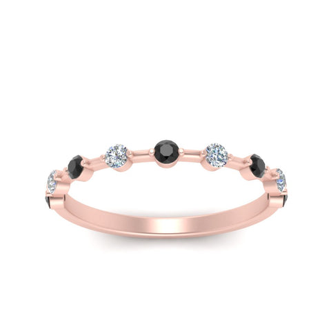 Thin Spaced Out Stack Wedding Band