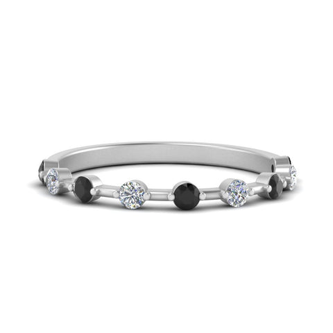 Thin Spaced Out Stack Wedding Band
