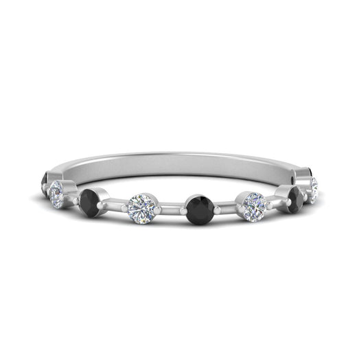 Thin Spaced Out Stack Wedding Band