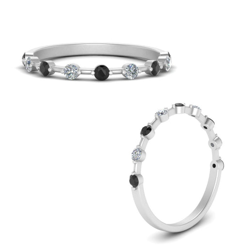 Thin Spaced Out Stack Wedding Band