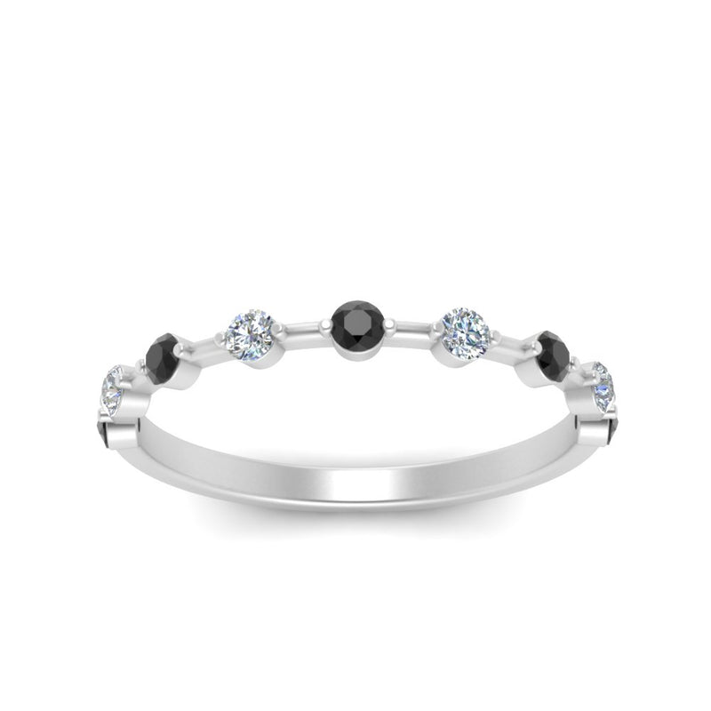 Thin Spaced Out Stack Wedding Band