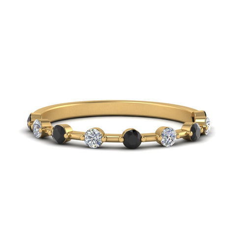 Thin Spaced Out Stack Wedding Band