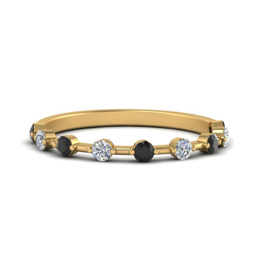 Thin Spaced Out Stack Wedding Band