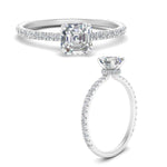 Load image into Gallery viewer, three-fourth-under-halo-asscher-cut-diamond-engagement-ring-in-FD9168ASRANGLE3-NL-WG
