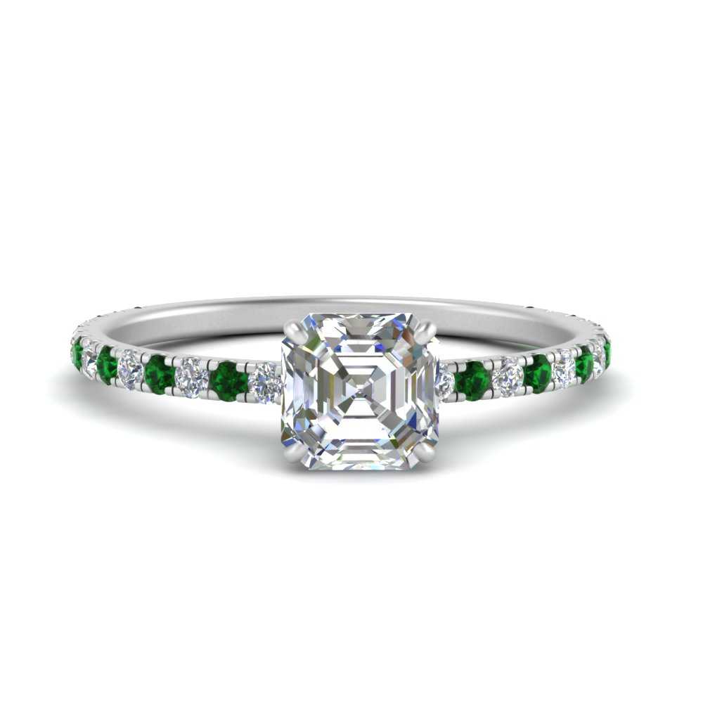 three-fourth-under-halo-asscher-cut-diamond-engagement-ring-with-emerald-in-FD9168ASRGEMGRANGLE3-NL-WG