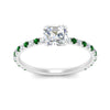 Load image into Gallery viewer, three-fourth-under-halo-asscher-cut-diamond-engagement-ring-with-emerald-in-FD9168ASRGEMGRANGLE3-NL-WG