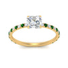 Load image into Gallery viewer, three-fourth-under-halo-asscher-cut-diamond-engagement-ring-with-emerald-in-FD9168ASRGEMGRANGLE3-NL-YG