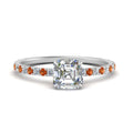 Thumbnail 42 - three-fourth-under-halo-asscher-cut-diamond-engagement-ring-with-orange-sapphire-in-FD9168ASRGSAORANGLE3-NL-WG
