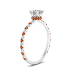 Load image into Gallery viewer, three-fourth-under-halo-asscher-cut-diamond-engagement-ring-with-orange-sapphire-in-FD9168ASRGSAORANGLE3-NL-WG
