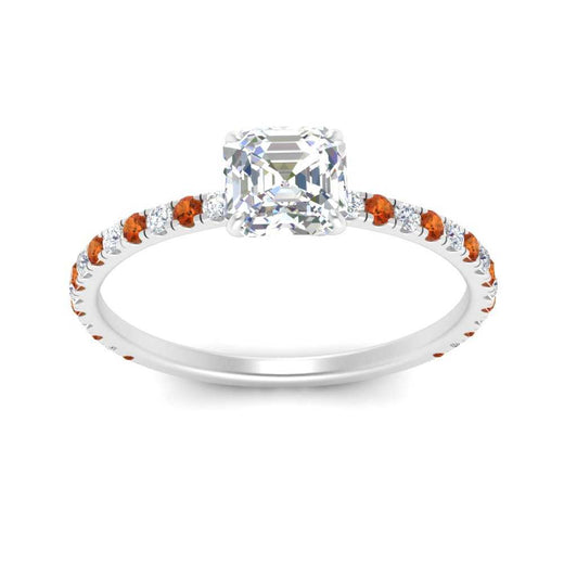 three-fourth-under-halo-asscher-cut-diamond-engagement-ring-with-orange-sapphire-in-FD9168ASRGSAORANGLE3-NL-WG