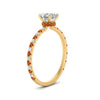 Load image into Gallery viewer, three-fourth-under-halo-asscher-cut-diamond-engagement-ring-with-orange-sapphire-in-FD9168ASRGSAORANGLE3-NL-YG