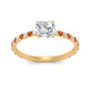 Load image into Gallery viewer, three-fourth-under-halo-asscher-cut-diamond-engagement-ring-with-orange-sapphire-in-FD9168ASRGSAORANGLE3-NL-YG