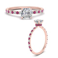 Thumbnail 65 - three-fourth-under-halo-asscher-cut-diamond-engagement-ring-with-pink-sapphire-in-FD9168ASRGSADRPIANGLE3-NL-RG