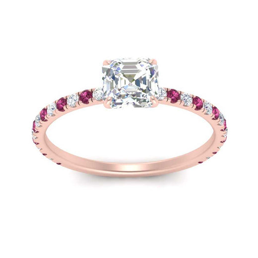 three-fourth-under-halo-asscher-cut-diamond-engagement-ring-with-pink-sapphire-in-FD9168ASRGSADRPIANGLE3-NL-RG