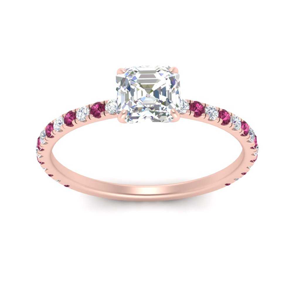 three-fourth-under-halo-asscher-cut-diamond-engagement-ring-with-pink-sapphire-in-FD9168ASRGSADRPIANGLE3-NL-RG