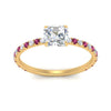 Load image into Gallery viewer, three-fourth-under-halo-asscher-cut-diamond-engagement-ring-with-pink-sapphire-in-FD9168ASRGSADRPIANGLE3-NL-YG