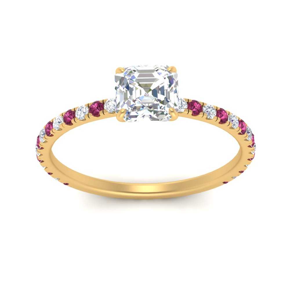 three-fourth-under-halo-asscher-cut-diamond-engagement-ring-with-pink-sapphire-in-FD9168ASRGSADRPIANGLE3-NL-YG