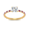 Thumbnail 11 - three-fourth-under-halo-asscher-cut-diamond-engagement-ring-with-pink-sapphire-in-FD9168ASRGSADRPIANGLE3-NL-YG