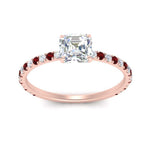 Load image into Gallery viewer, three-fourth-under-halo-asscher-cut-diamond-engagement-ring-with-ruby-in-FD9168ASRGRUDRANGLE3-NL-RG
