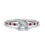 Load image into Gallery viewer, three-fourth-under-halo-asscher-cut-diamond-engagement-ring-with-ruby-in-FD9168ASRGRUDRANGLE3-NL-WG
