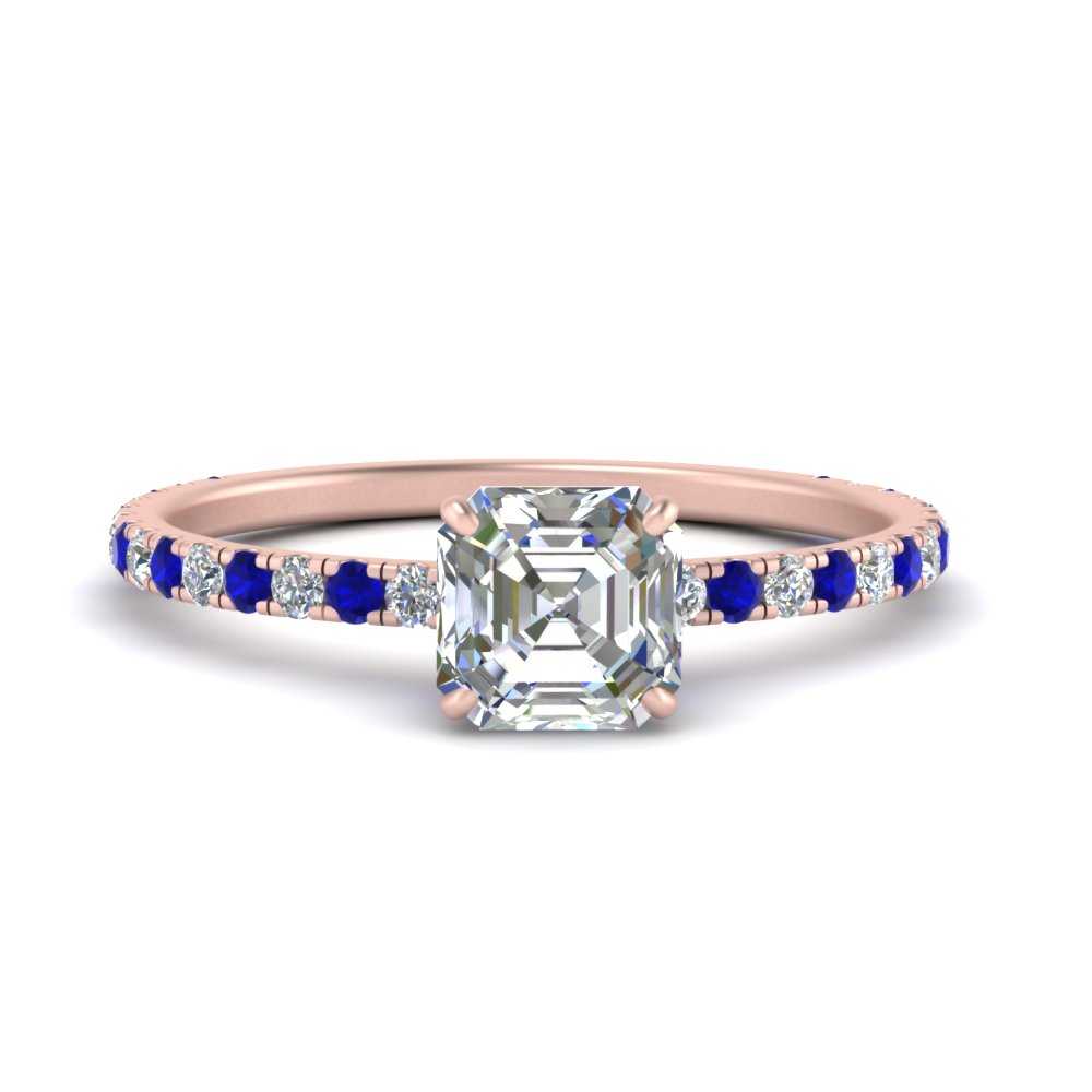 three-fourth-under-halo-asscher-cut-diamond-engagement-ring-with-sapphire-in-FD9168ASRGSABLANGLE3-NL-RG