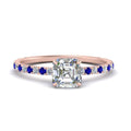 Thumbnail 62 - three-fourth-under-halo-asscher-cut-diamond-engagement-ring-with-sapphire-in-FD9168ASRGSABLANGLE3-NL-RG
