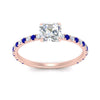 Load image into Gallery viewer, three-fourth-under-halo-asscher-cut-diamond-engagement-ring-with-sapphire-in-FD9168ASRGSABLANGLE3-NL-RG