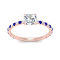 Thumbnail 63 - three-fourth-under-halo-asscher-cut-diamond-engagement-ring-with-sapphire-in-FD9168ASRGSABLANGLE3-NL-RG