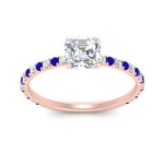 Load image into Gallery viewer, three-fourth-under-halo-asscher-cut-diamond-engagement-ring-with-sapphire-in-FD9168ASRGSABLANGLE3-NL-RG
