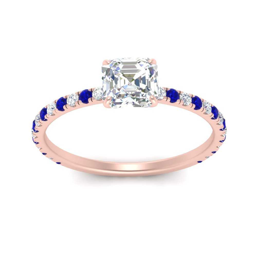 three-fourth-under-halo-asscher-cut-diamond-engagement-ring-with-sapphire-in-FD9168ASRGSABLANGLE3-NL-RG